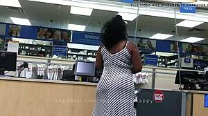 candid stacked black woman shows off basketball booty