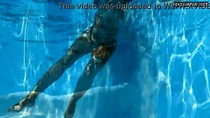 Beautiful Big Breasted Hungarian Beauty Angelica Heart Relaxing In Pool Bikini