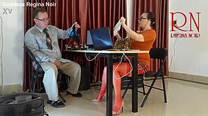 Monday in the office employee without panties tease lick pussy suck dick in the office naughty office full video