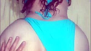 Beautiful Big Ass Wife In Doggystyle With Small Blue Bikini