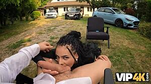 Vip4k Babe With Pierced Nipples And Tattoos Fucks In The Woods