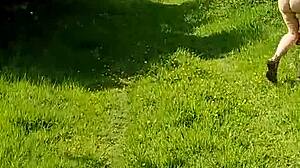 Naughty Girl Walks Naked at the Botanical Gardens