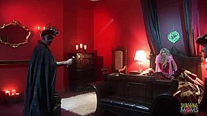 Horny ghosts, meet this busty blonde riding dicks! 😈