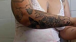 Pregnant Woman Showing Off Her Curves