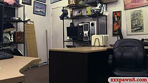 ebony babe sucks pawn keeper cock