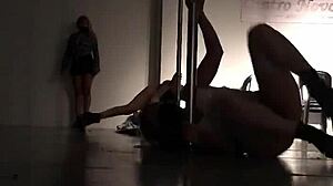 doctorita argenta performs pole dance in hospital striptease undressing