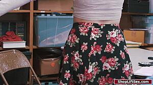 shoplifter caught getting fucked on the floor