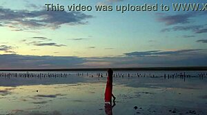 walk on red sunset of elton salt lake