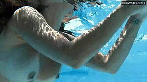 Beautiful Big Breasted Hungarian Beauty Angelica Heart Relaxing In Pool Bikini