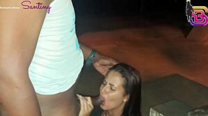 Call center operator caught giving to big dick in the park square!