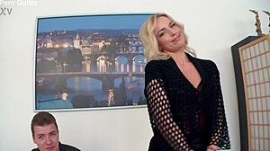 A Black Cock Goes Deep Inside Blonde Housewife Georgina Grey.