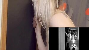 A homemade gloryhole session with deepthroat and cum