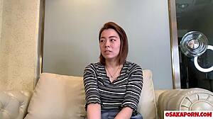 The 23 year old chubby asian girl in silent sex, gets facial and swallows cum, complete amateur homemade with interview and undress