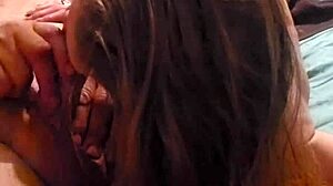 Feeling the Passion as This Sexy Redhead Sucks Cock Deepthroat.