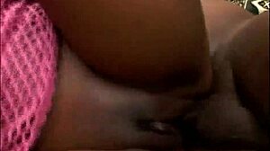 Chocolate Candy Cuntz volume 2 scene 6 features ebony bitch riding shaved pussy hard.