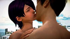 hey, check out this giant couple kissing and having sex with audio