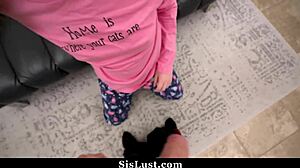 Stepsiblings dare each other with kinky acts in taboo scenario