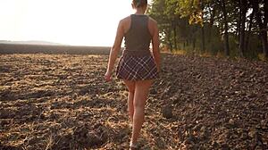 watching school girl walks outdoors upskirt full back panties