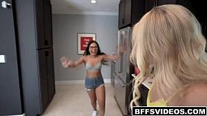 best buddies evelyn payne alex kane and summer col with hot stud james angel celebrate friendsgiving by playing a naughty game until they get horny