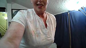 dawnskye1962 teases and fucks pussy with dildo for mario