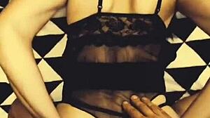 Milf Teasing In Stockings And Lingerie For Anal Play