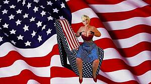 Wow, Granny America's Fourth Of July Orgasms!