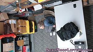 Skinny Teen Thief Spunked!