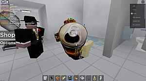 Two People Get Fucked in Roblox and Public Restroom