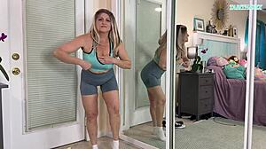 Sexy Milf Gym Workout Clothes Try On Haul - Sfw - Tabithaxxx