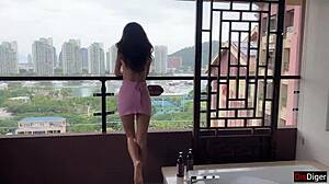 Hot Brunette Fucks Stranger Hard After Hotel Argument?