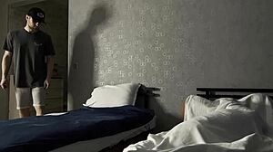 Brothers prank stepsister by jerking off her pussy and framing her ass