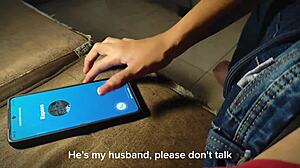 i talk to husband while sucking boss cock for promotion