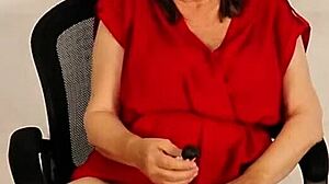 Busty giantess granny dominates tiny step-grandson.