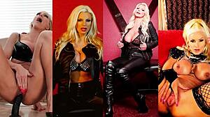 Brittany Andrews, that lovely blonde, is masturbating with a dildo right now