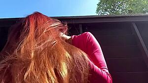 italian hot milf artemisia love long hair fetish session outdoor