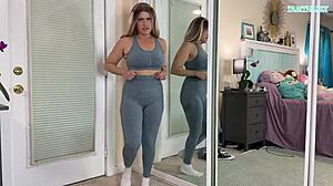 Sexy Milf Gym Workout Clothes Try On Haul - Sfw - Tabithaxxx