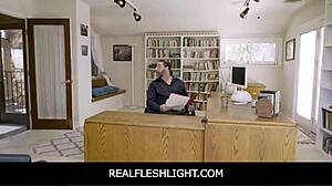 Gorgeous Brunette Bebe Fucks Realfleshlight with Juicy Pussy