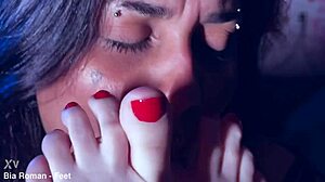 playful rotten venus tickles perfect feet of bound bia