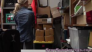 Skinny Teen Thief Spunked!