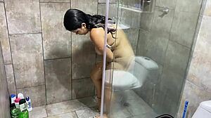 Secret bath fuck with young stepmother?