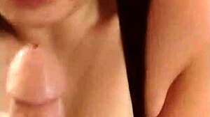 She performs pornstar blowjob on my cock