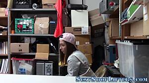 Shoplifter Gets Intense Facial Cumshot In Shop