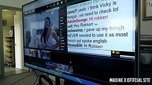 Maxine X rides big ass in bisexual lesbian cowgirl orgasm!