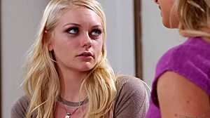 Amazing blonde actresses Cherie DeVille and Allie Rae in duo performance