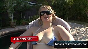 horny blonde girl gets cum in her mouth