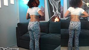 Casting shy black teen 18+ amateur gets face fuck & blowjob