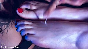 playful rotten venus tickles perfect feet of bound bia