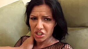 sultry brunette's asshole gets gaped