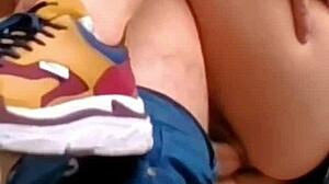 Intense homemade creampie cumshot compilation with rastagirl