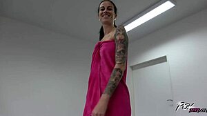 Skinny Whore Wants A Fat Cock To Open Her Cunt And Her Mouth